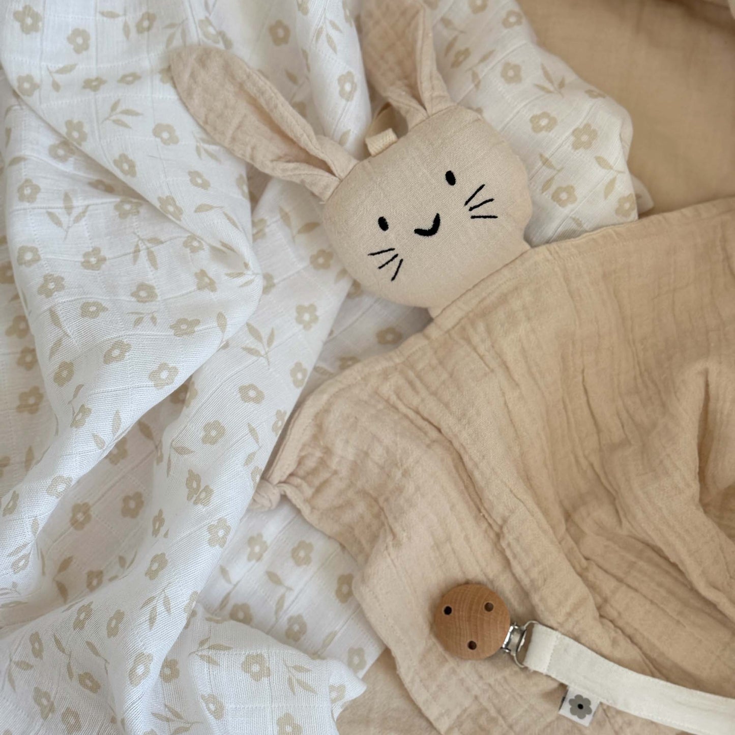 Snuttefilt Kanin Sandshell