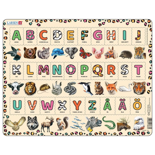 Pussel Alfabetet med djur 29 bitar