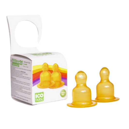 2-pack flasknappar i naturgummi, anatomiska 0-6 månader