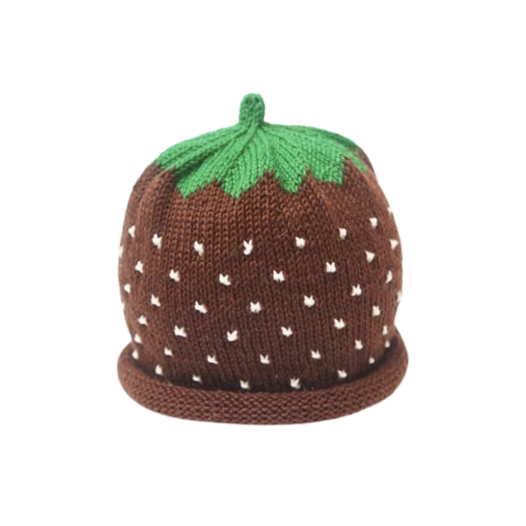 Stickad bärmössa Brun - By Lelou