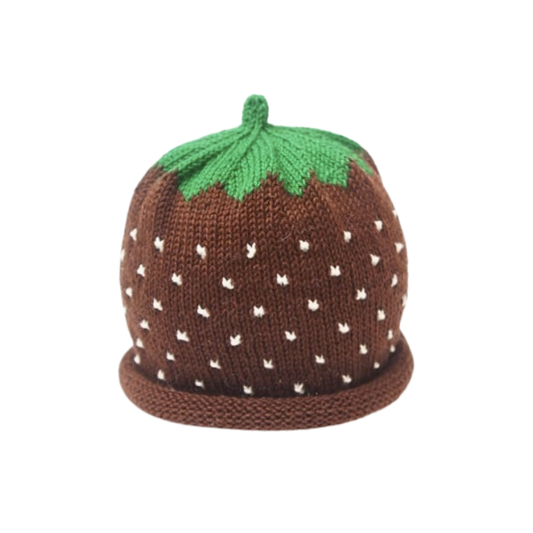 Stickad bärmössa Brun - By Lelou