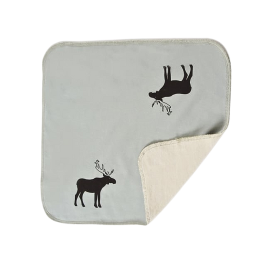 Grön Snuttefilt med älgen Taggen - By Lelou