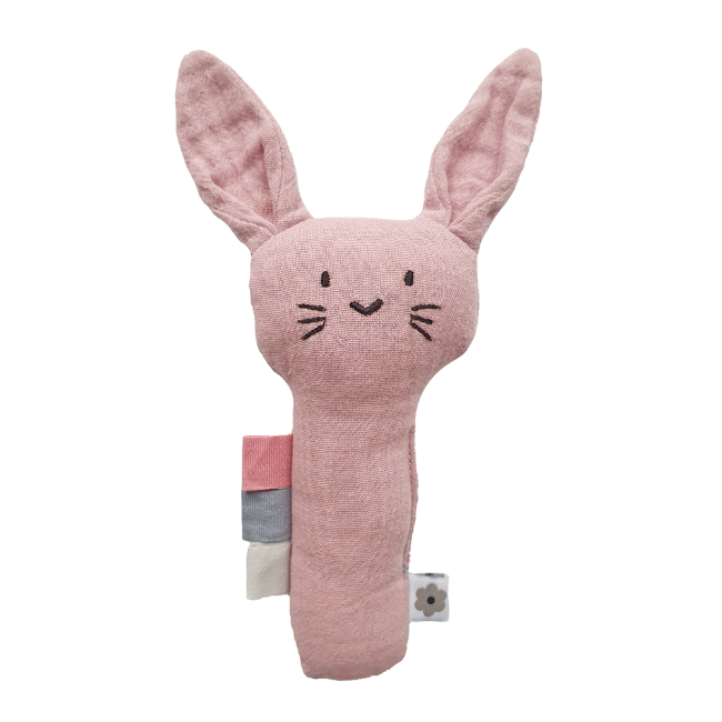 Mjuk Skallra Kanin Pale Mauve