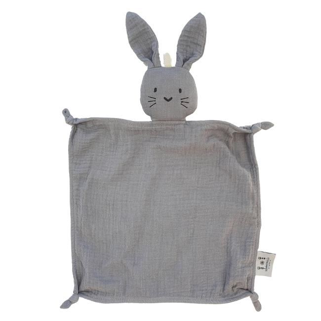Snuttefilt Kanin Grå